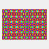 Regenboog Kleuren Patchwork Geometrische Herhaal P Inpakpapier Vel (Voorkant)