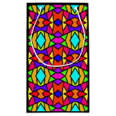 Regenboog Kleuren Patchwork Geometrische Herhaal P Klein Cadeauzakje (Achterkant)