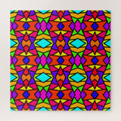 Regenboog Kleuren Patchwork Geometrische Herhaal P Legpuzzel (Horizontaal)