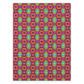 Regenboog Kleuren Patchwork Geometrische Herhaal P Tafelkleed (Voorkant)