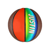 Regenboog Kleuren Persoonlijke PRIDE Basketbal (Verticaal)