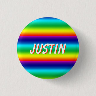 Regenboog Kleuren Persoonlijke PRIDE Naamkaart Ronde Button 3,2 Cm