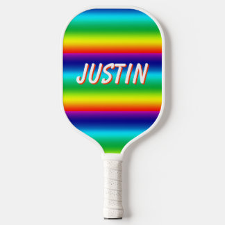Regenboog Kleuren Persoonlijke PRIDE Pickleball Paddle
