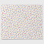 Regenboog kleuren polka retro stippen cadeaupapier (Vlak)