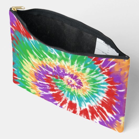Regenboog Kleuren Retro Tie Dye Toilettas Etui (Open)