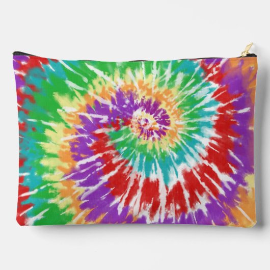 Regenboog Kleuren Retro Tie Dye Toilettas Etui (Achterkant)