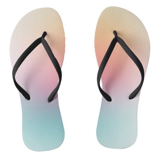 Regenboog Kleuren Rood Sinaasappel Geel Blauw Paar Teenslippers (Voetbed)