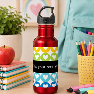 Regenboog Kleuren Schattige Terug naar School Waterfles