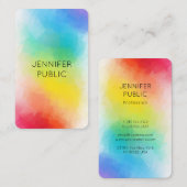 Regenboog Kleuren Sjabloon Modern Kleurrijk Elegan Visitekaartje (Voorkant / Achterkant)