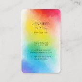 Regenboog Kleuren Sjabloon Modern Kleurrijk Elegan Visitekaartje (Achterkant)