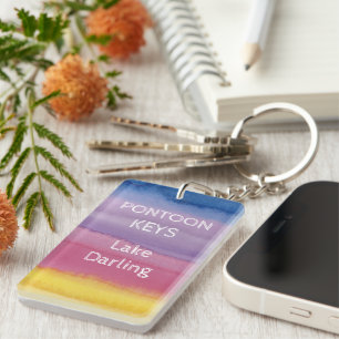 Regenboog Kleuren Sleutelhanger Lake Living