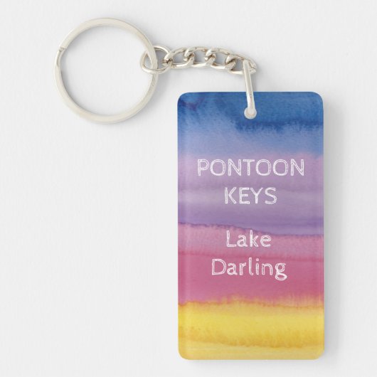 Regenboog Kleuren Sleutelhanger Lake Living (Voorkant)