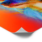 Regenboog Kleuren Terrier Abstract Hondenkunst Poster (Hoek)