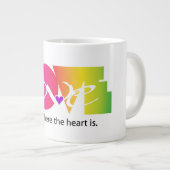 Regenboog Kleuren van Liefde Grote Koffiekop (Voorkant rechts)