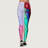 Regenboog Kleuren Vrouw Leggings (Achterkant)