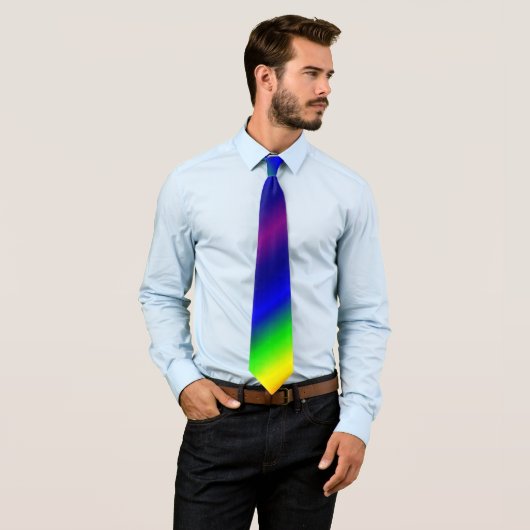 Regenboog Kleurenpatroon Stropdas (In situ)