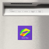 Regenboog Kleurige Lippen Magneet (Insitu (Vaatwasser))