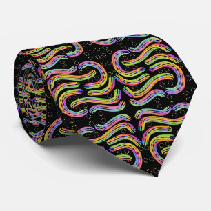 Regenboog Kleurige Touw Patroon Herhaling Stropdas