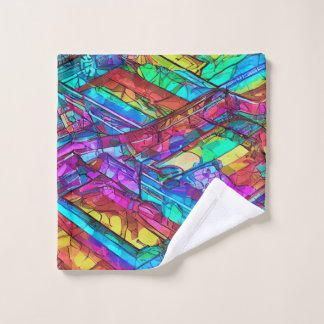 Regenboog Kleurige Was Doek Washandje