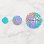 Regenboog Kleurige Zeemeermin Glitter Confetti (Voorkanten)