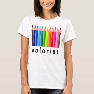 Regenboog kleurpotloden Colorist Design T-shirt