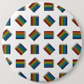 Regenboog Kleurpotloden Ronde Button 6,0 Cm (Voorkant)