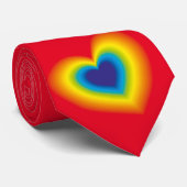 regenboog kleurrijk hart stropdas (Opgerold)