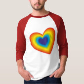 regenboog kleurrijk hart t-shirt (Voorkant)