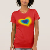 regenboog kleurrijk hart t-shirt (Voorkant)