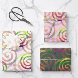Regenboog Kleurrijk Modern Patroon Inpakpapier Vel