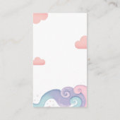 Regenboog Kleurrijk Op Cloud 9 Luier Raffle Informatiekaartje (Achterkant)