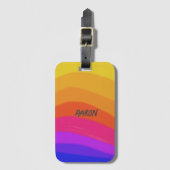 Regenboog Kleurrijke Berg Bagagelabel (Voorkant (verticaal))