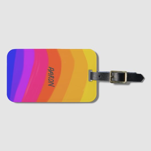 Regenboog Kleurrijke Berg Bagagelabel (Voorkant (horizontaal))