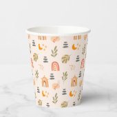 Regenboog Kleurrijke Boho Pattern Style Party Papieren Bekers (Links)