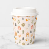 Regenboog Kleurrijke Boho Pattern Style Party Papieren Bekers (Achterkant)