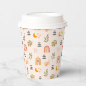 Regenboog Kleurrijke Boho Pattern Style Party Papieren Bekers (Voorkant)