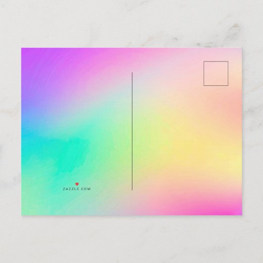 Regenboog Kleurrijke Bruiloft Save The Date Aankondigingskaart (Achterkant)