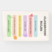 Regenboog Kleurrijke Custom Teacher's Classroom Re Spandoek (Horizontaal)