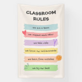Regenboog Kleurrijke Custom Teacher's Classroom Re Spandoek (Verticaal)