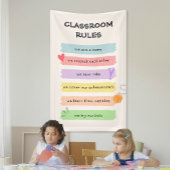 Regenboog Kleurrijke Custom Teacher's Classroom Re Spandoek