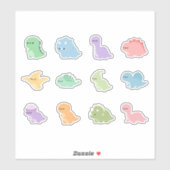 Regenboog Kleurrijke Dinosaurus Sticker (Vel)