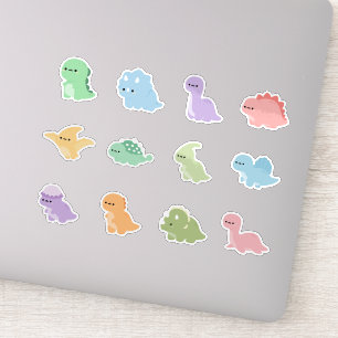 Regenboog Kleurrijke Dinosaurus Sticker