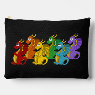 Regenboog kleurrijke draken cartoon etui