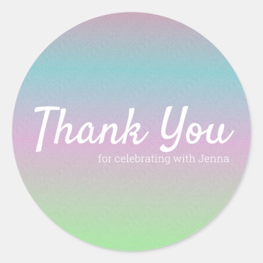 Regenboog Kleurrijke Faux Sprinkles Ronde Sticker (Voorkant)