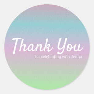 Regenboog Kleurrijke Faux Sprinkles Ronde Sticker