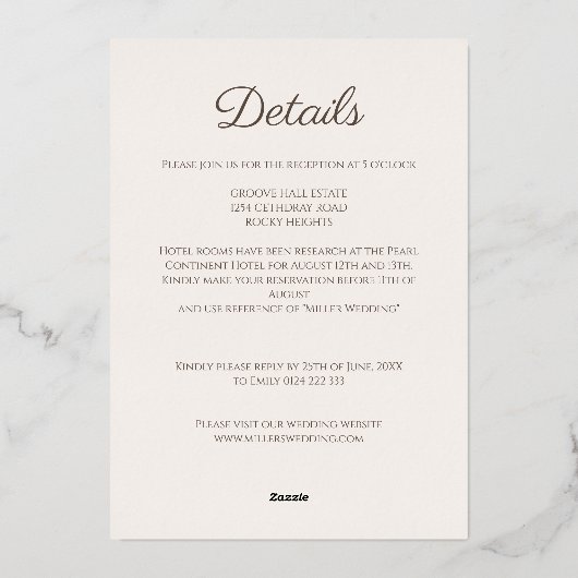 Regenboog Kleurrijke Golden Folie bruiloft Folie Uitnodiging (Achterkant)