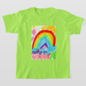 Regenboog kleurrijke leuke T-shirt voor Teen (Laagn)