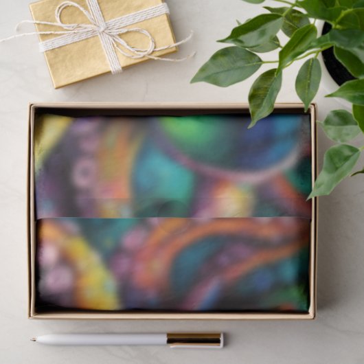 Regenboog Kleurrijke Octopus met Zonnebril Decoupa Tissuepapier (Geschenk)