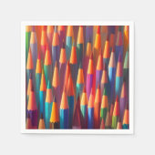 Regenboog Kleurrijke Potlood Palet Waterverf Servet (Voorkant)