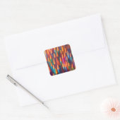 Regenboog Kleurrijke Potlood Palet Waterverf Vierkante Sticker (Envelop)